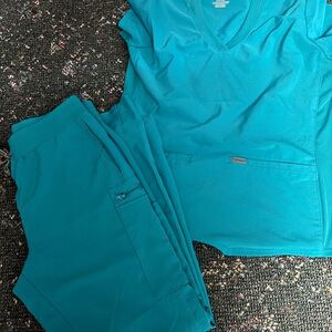 Landau Women's Teal Scrub Set